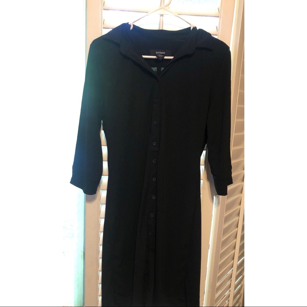 Express button up Black Dress